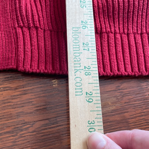 Quince 100% Organic Cotton Oversized Vibrant Red Open-Front Cardigan - Picture 7 of 7